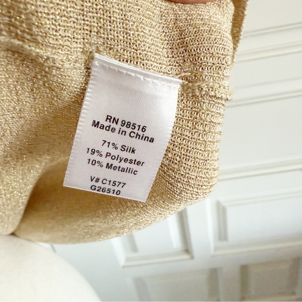 NWT Coldwater Creek Gold Sleeveless Knit Top High Neck Mock Turtleneck Size 1X - Picture 8 of 14